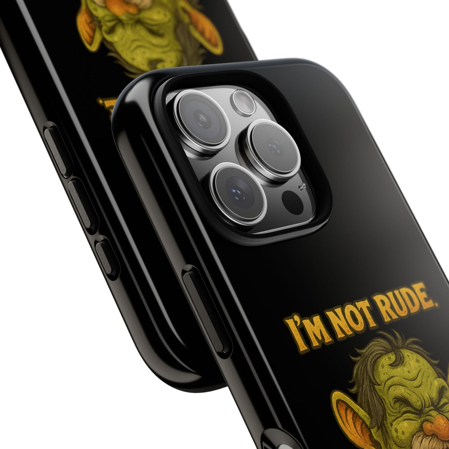 Phone Case – "I'm Not Rude, You're Just Exhausting" Funny Grumpy Troll Protective Cover