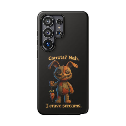 Phone Case — Creepy Bunny "Carrots? Nah. I crave screams." Horror iPhone Case