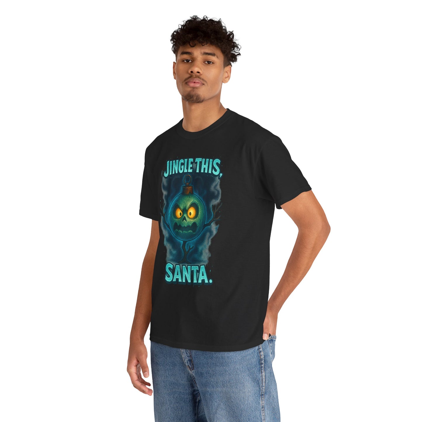 Jingle This Santa T-Shirt | Spooky Christmas Skull Design