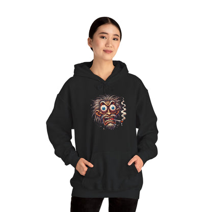 Hoodie — Freaky Monster Face Graphic Pullover