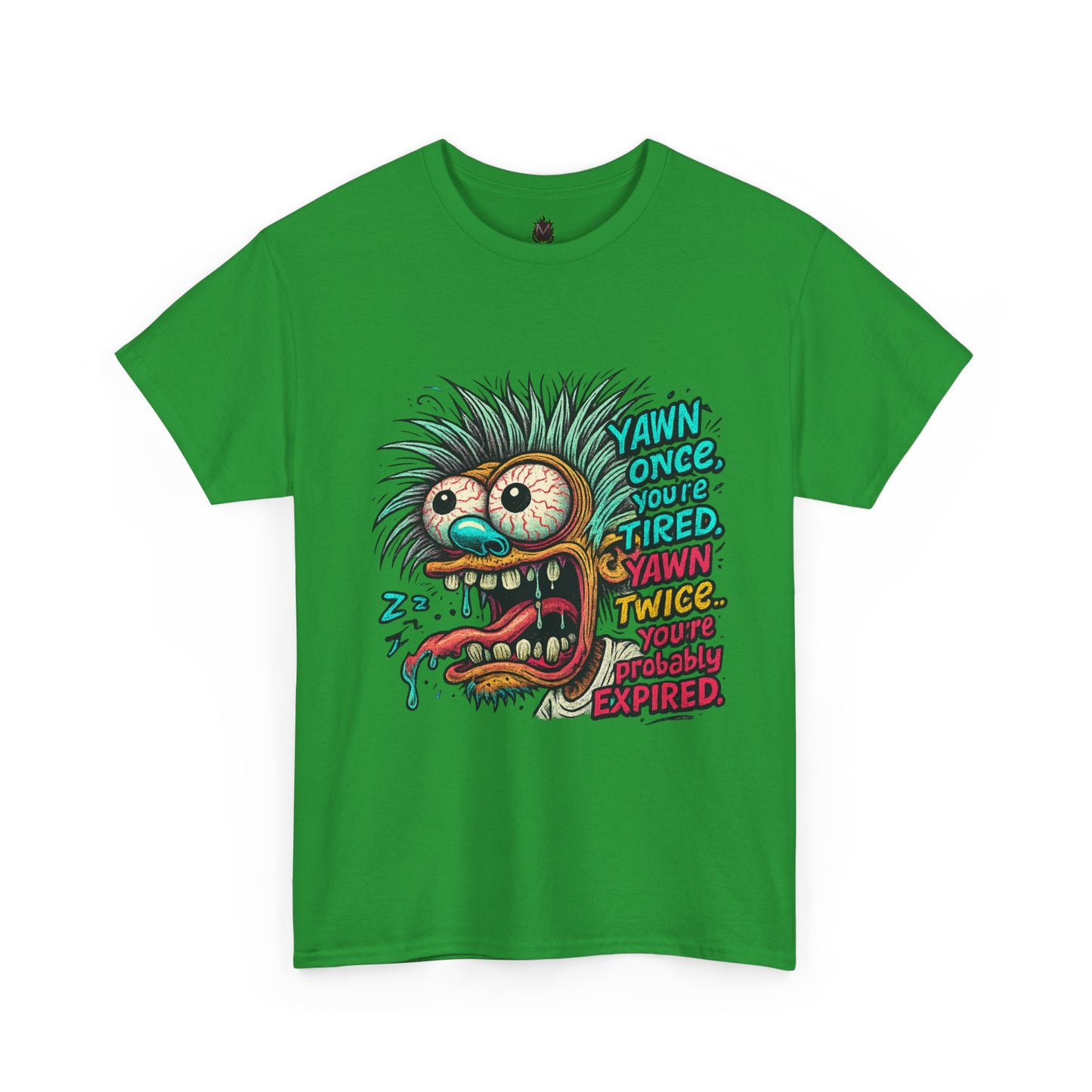 Grotesque Yawning Monster T-Shirt | Cartoon Creepy Illustration