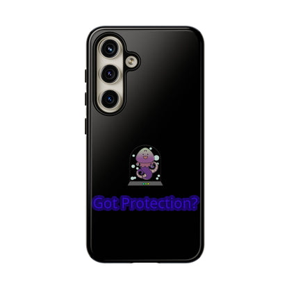 Phone Case — 'Got Protection?' Cute Purple Alien Anti-Shock Protective Cover