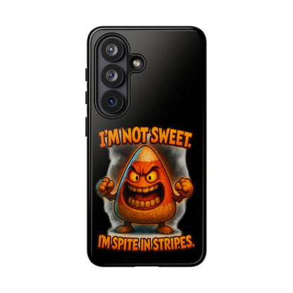 Phone Case — "I'm Not Sweet, I'm Spite in Stripes" Candy Monster Design