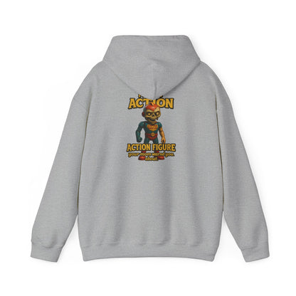 Action Figure Hoodie – Retro Toy Gamer Graphic Pullover
