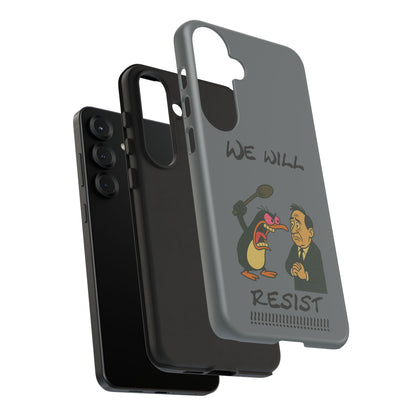 Phone Case - "We Will Resist" Cartoon Protest Design