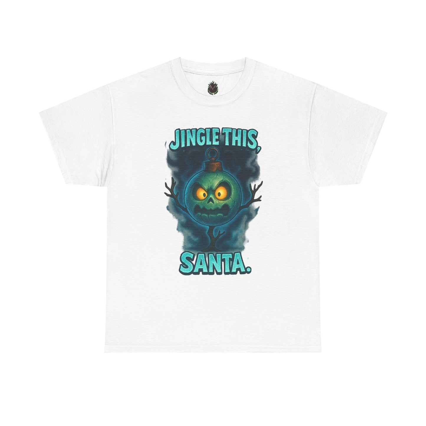 Jingle This Santa T-Shirt | Spooky Christmas Skull Design