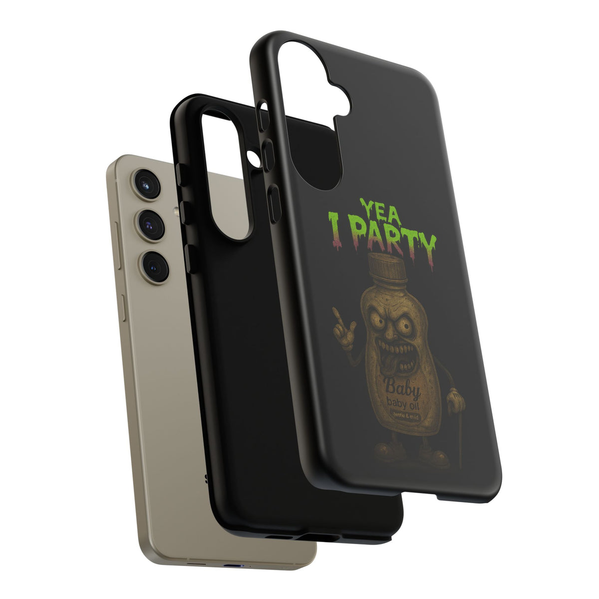 Phone Case — 'Yea I Party' Creepy Baby Bottle Graphic
