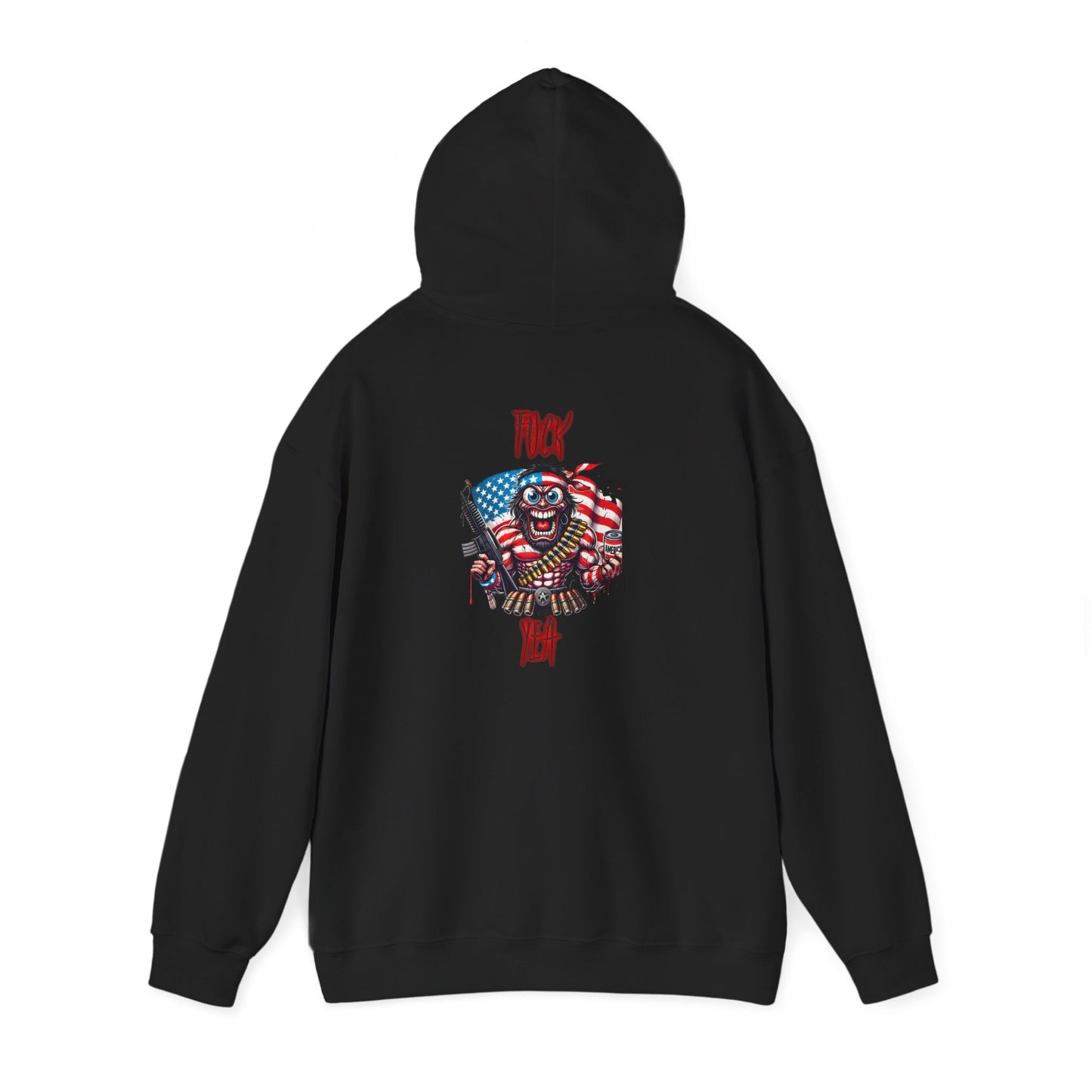 Patriotic Skull & Flag Hoodie – American Eagle Skeleton Graphic Sweatshirt
