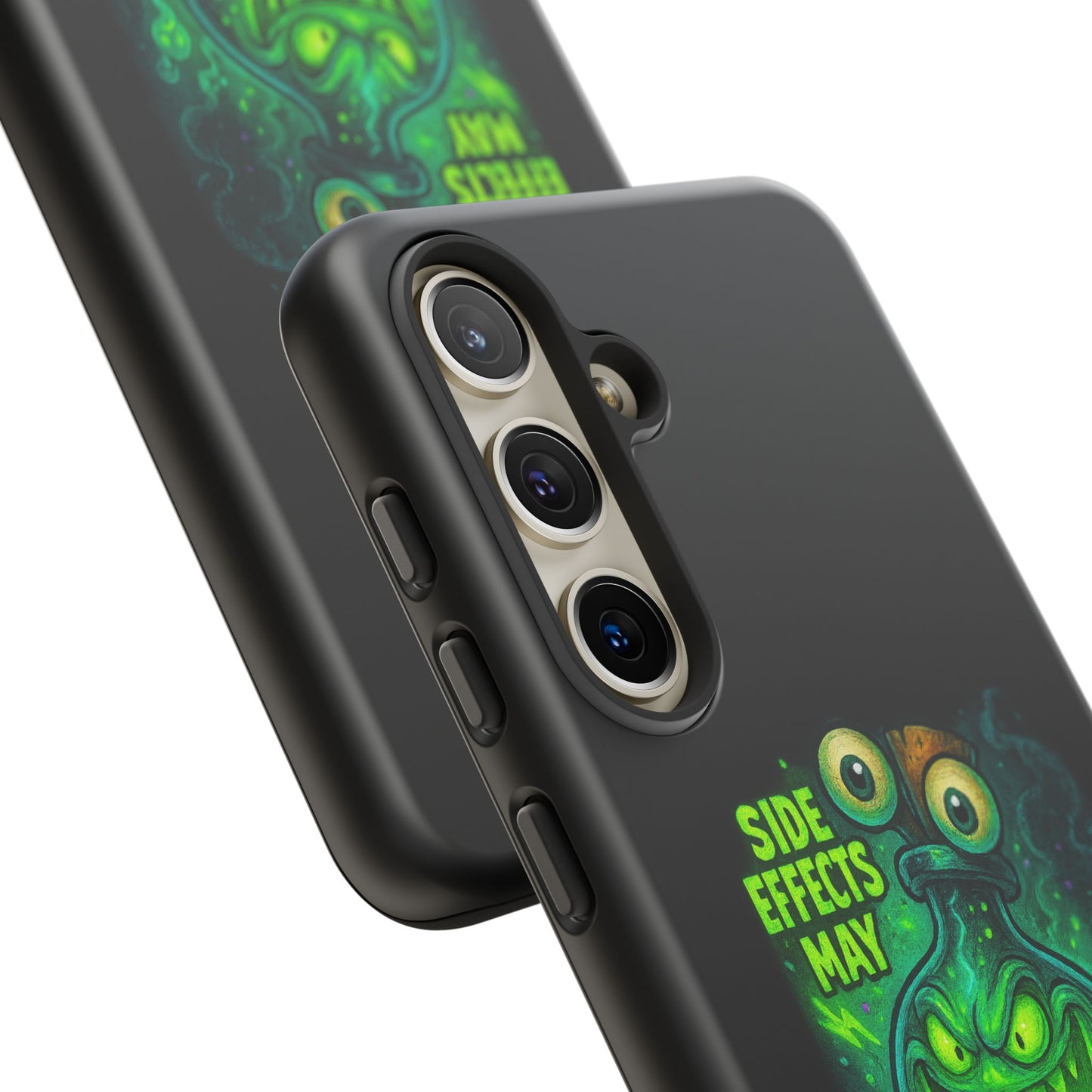 Phone Case — 'Side Effects May Include Laughter, Screaming, Glowing, and Doom' Neon Monster