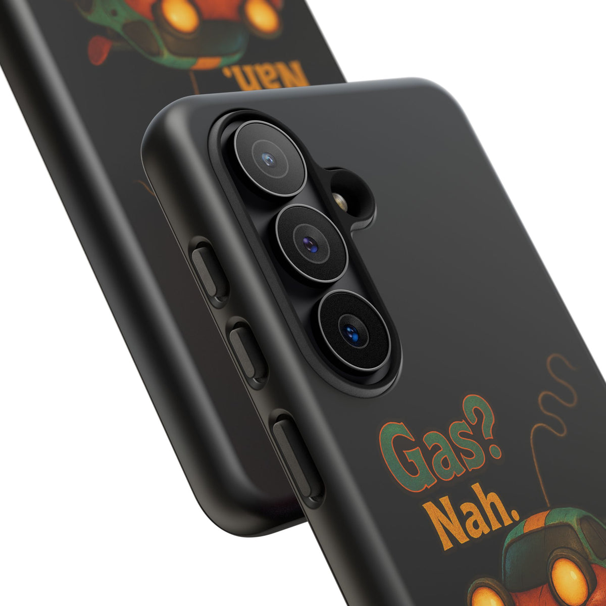 Phone Case — "Gas? Nah. I Run on Bad Far Decisions" Funny Cartoon Car Protective Cover