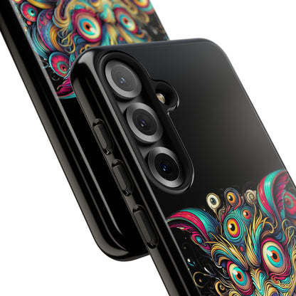 Psychedelic Mischief Phone Case — Colorful Grinning Monster Design