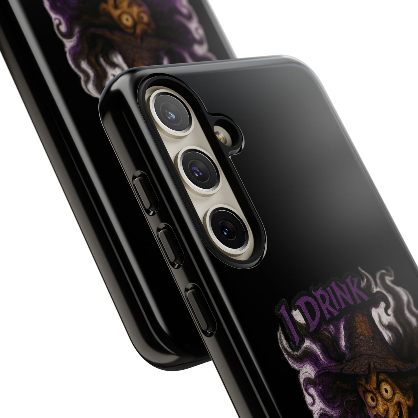 Phone Case — Witch Illustration "I Drink, Can't Pronounce" Protective Cover
