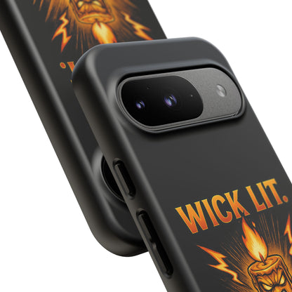 Phone Case — "Wick Lit. Patience Gone." Funny Angry Candle Protective Case
