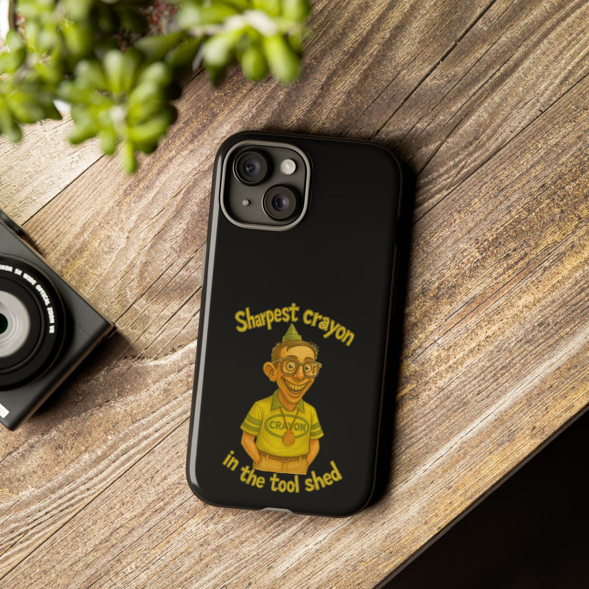 Phone Case — "Sharpest Crayon in the Tool Shed" Retro Teacher/Geek Protective Cover