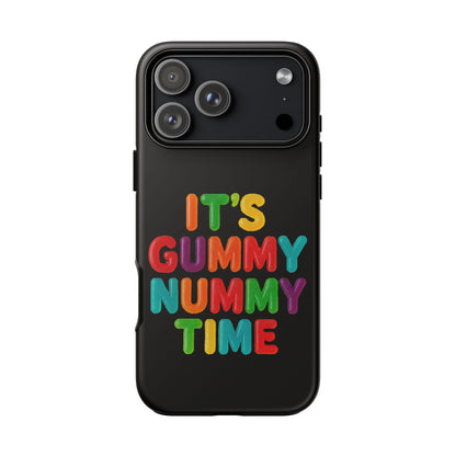 Phone Case — "It's Gummy Nummy Time" Colorful Candy Lettering Protective Case