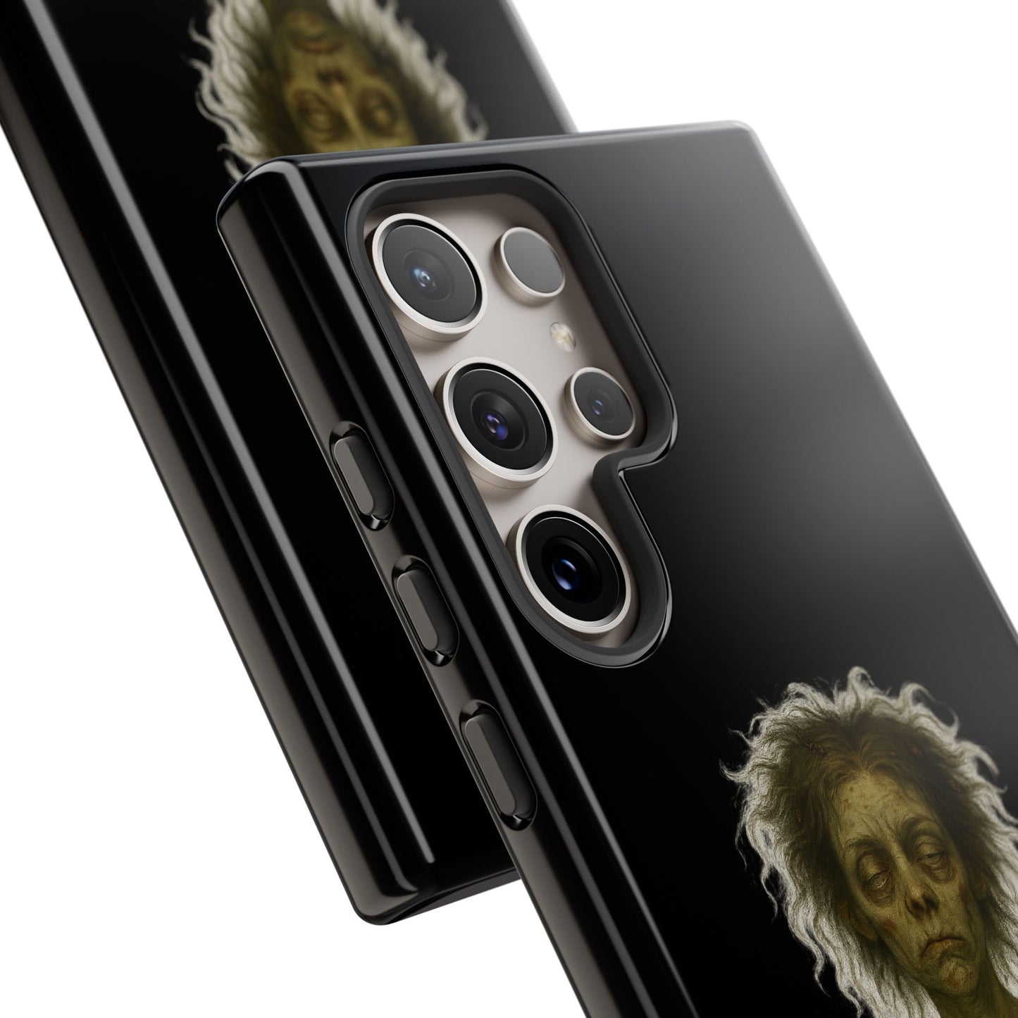 Phone Case — “Cursed to Rise Before Coffee Was Brewed” Goth Horror Design