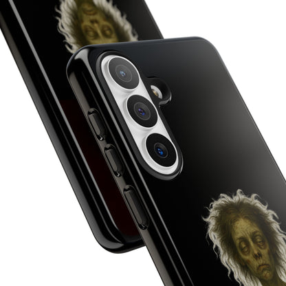 Phone Case — “Cursed to Rise Before Coffee Was Brewed” Goth Horror Design