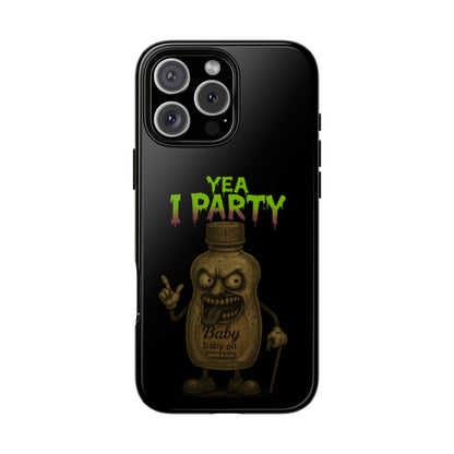 Phone Case — 'Yea I Party' Creepy Baby Bottle Graphic