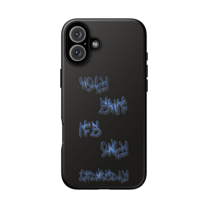 Phone Case — Blue Neon Graffiti "Tough Cases" Protective Cover
