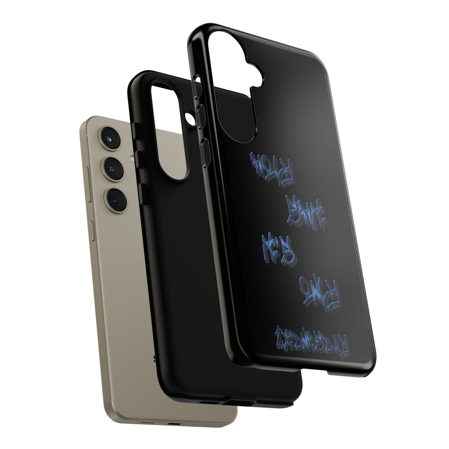Phone Case — Blue Neon Graffiti "Tough Cases" Protective Cover
