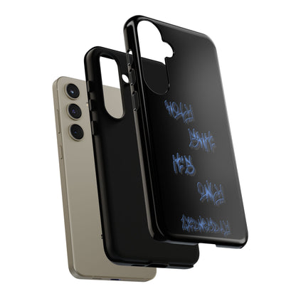 Phone Case — Blue Neon Graffiti "Tough Cases" Protective Cover
