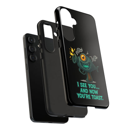Phone Case — Cute Zombie Blaster Design with "I See You... And Now You're Toast"