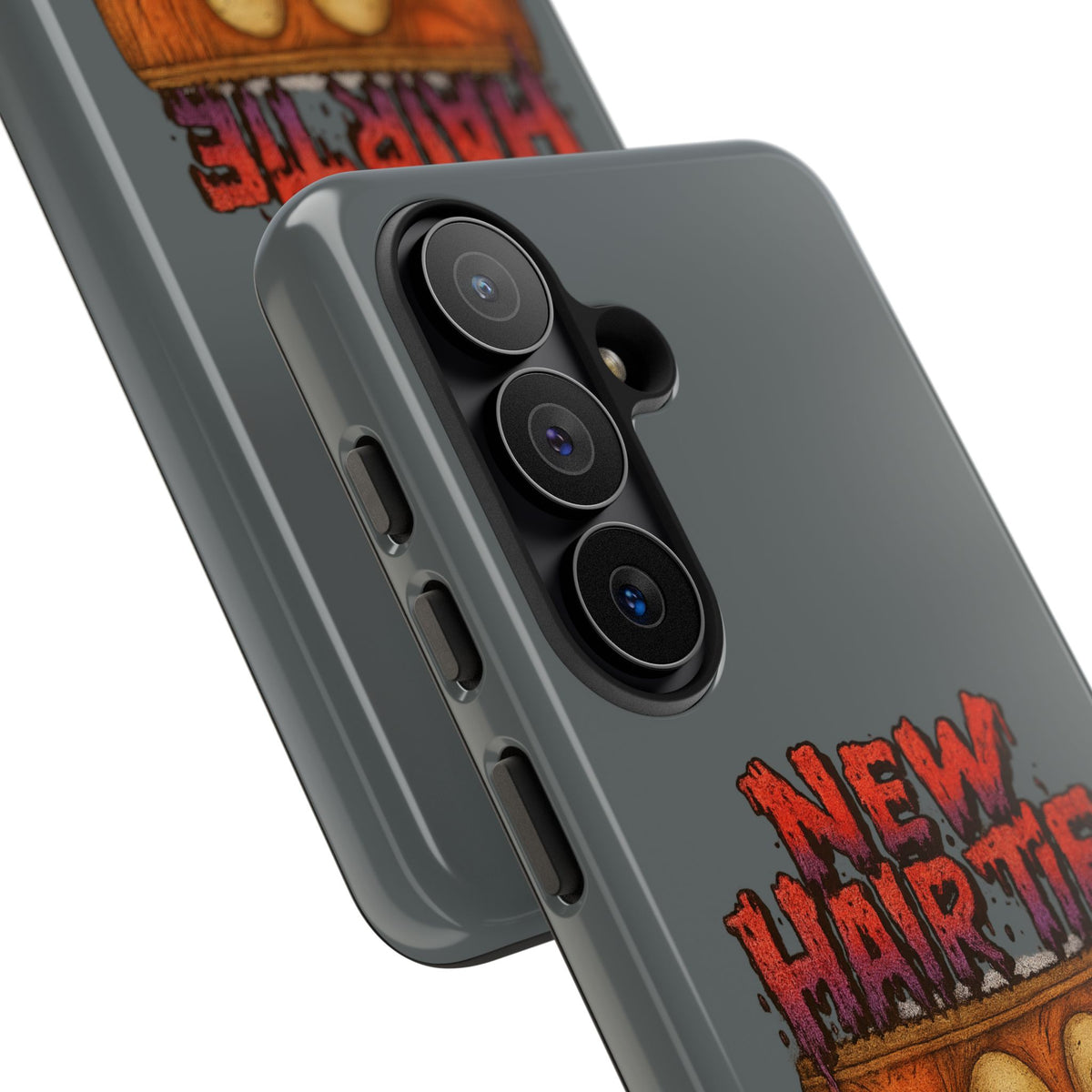 Phone Case — 'New Hairte' Funny Grinning Tongue-Out Monster Design