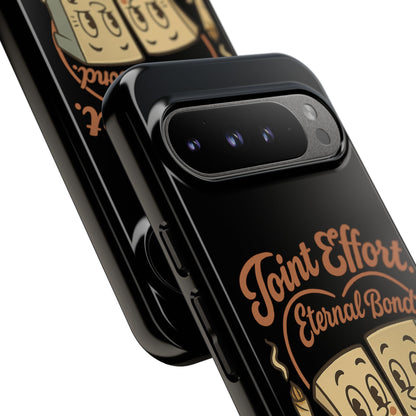 Phone Case — "Joint Effort Eternal Bond" Retro Cannabis Matchstick Design