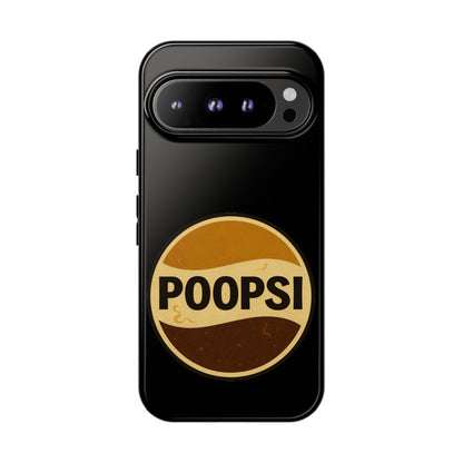Poopsi Retro Logo Phone Case — Funny Vintage Soda-Inspired iPhone Cover