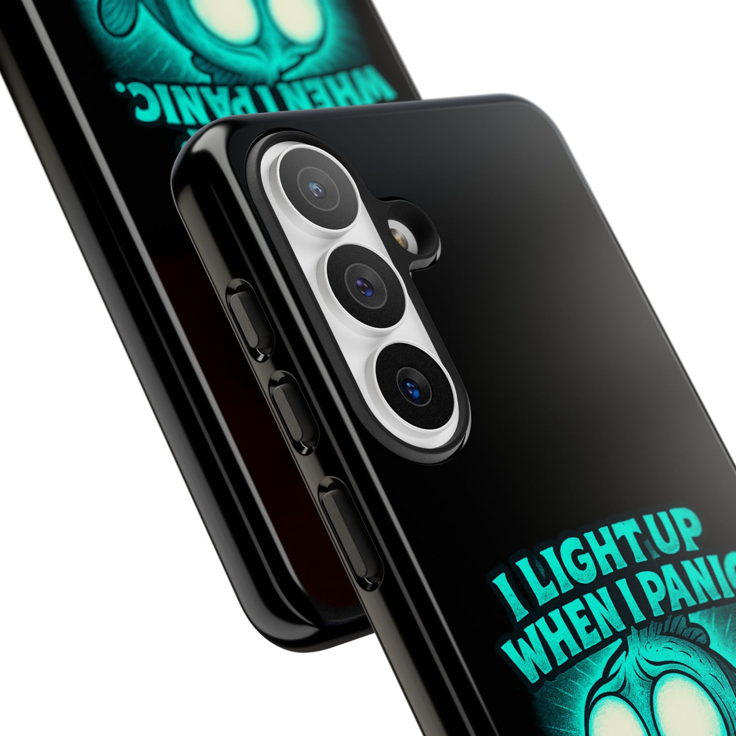 Phone Case — "I Light Up When I Panic" Glow Fish Anxiety Phone Case