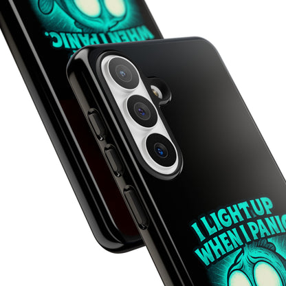 Phone Case — "I Light Up When I Panic" Glow Fish Anxiety Phone Case