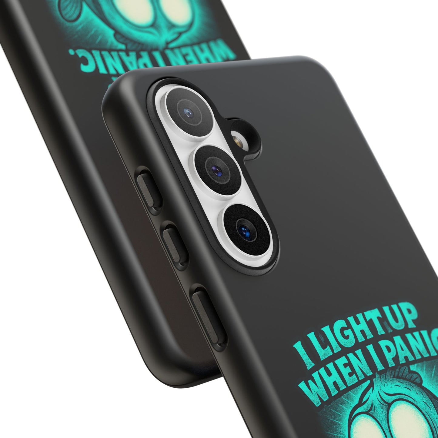 Phone Case — "I Light Up When I Panic" Glow Fish Anxiety Phone Case
