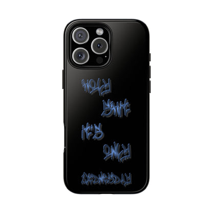 Phone Case — Blue Neon Graffiti "Tough Cases" Protective Cover