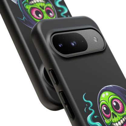 Grinning Stoner Grim Reaper Phone Case – Cannabis Skull iPhone Cover