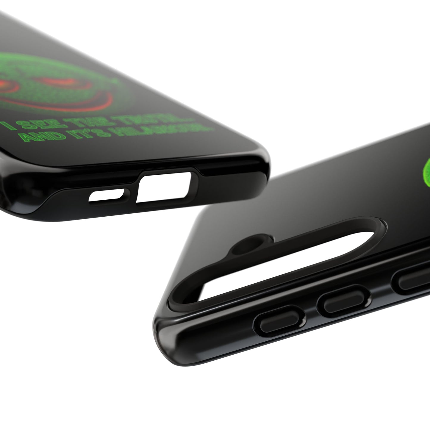 Phone Case — Green Smiley 'I See The Truth... And It's Hilarious' Protective Cover