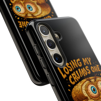 Phone Case — "Losing My Crumbs One Thought at a Time" Funny Retro Bread Illustration