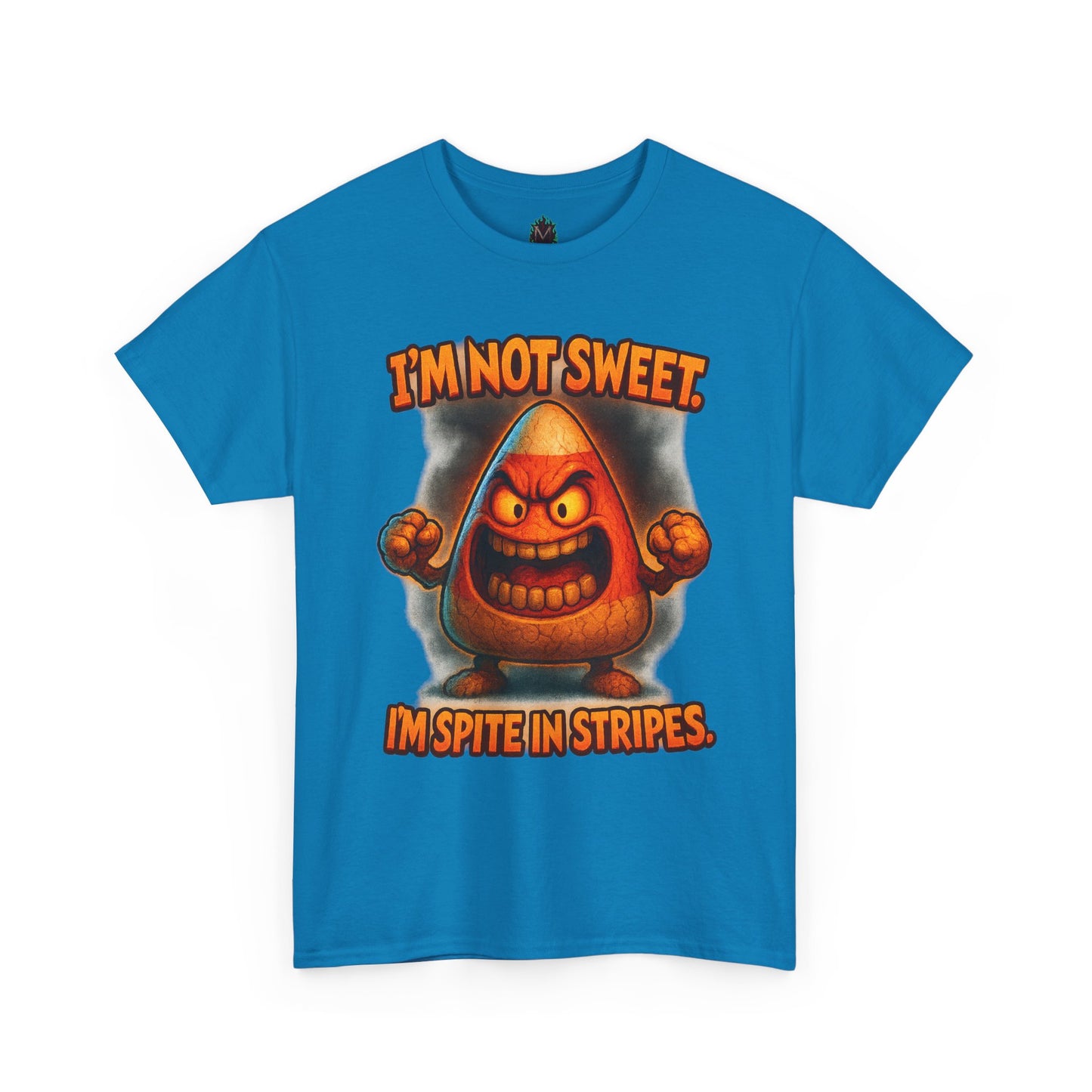 Angry Candy Corn I'm Not Sweet I'm Spite in Stripes T-Shirt