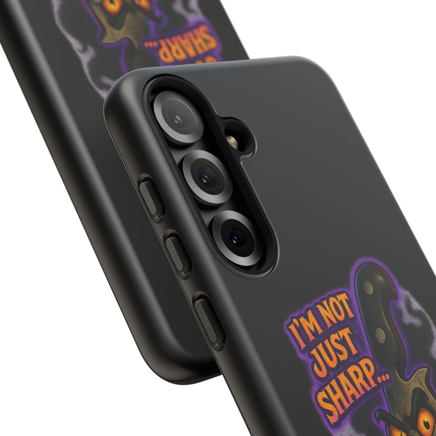Knife Graphic Phone Case — "I'm Not Just Sharp... I'm Psycho-Sharp" Horror Phone Cover