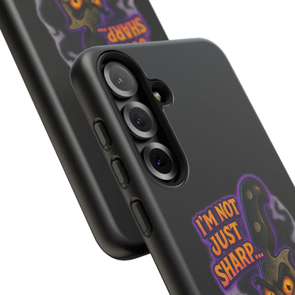 Knife Graphic Phone Case — "I'm Not Just Sharp... I'm Psycho-Sharp" Horror Phone Cover