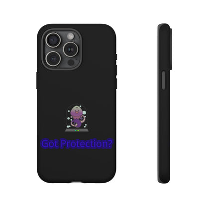 Phone Case — 'Got Protection?' Cute Purple Alien Anti-Shock Protective Cover