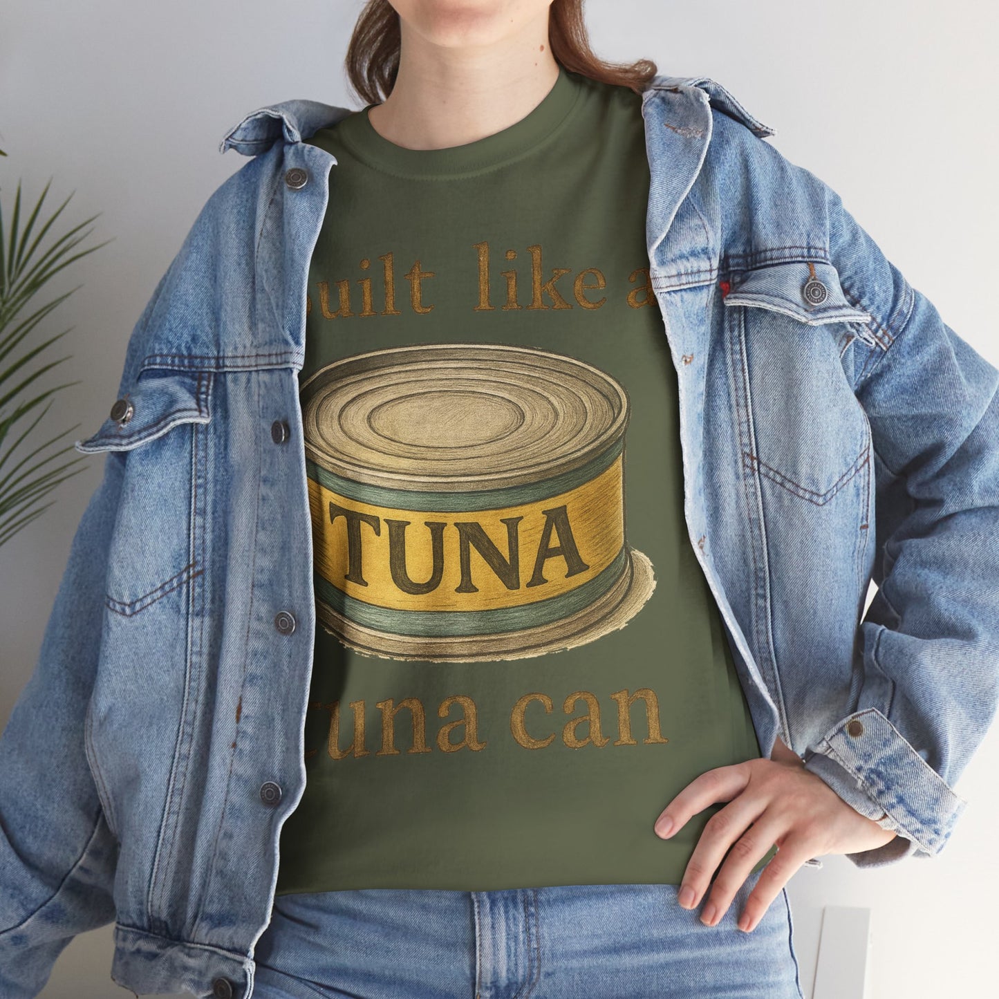 Built Like a Tuna Can T-Shirt | Tuna Can Graphic Tee