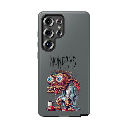 Mondays Zombie Character Phone Case – Funny Groggy Coffee Phone Cover
