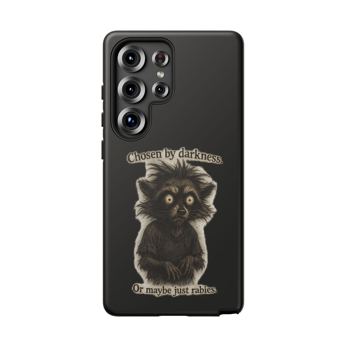 Phone Case - "Chosen by Darkness (Or Maybe Just Rabies)" Cute Creepy Retro Creature Protective Case