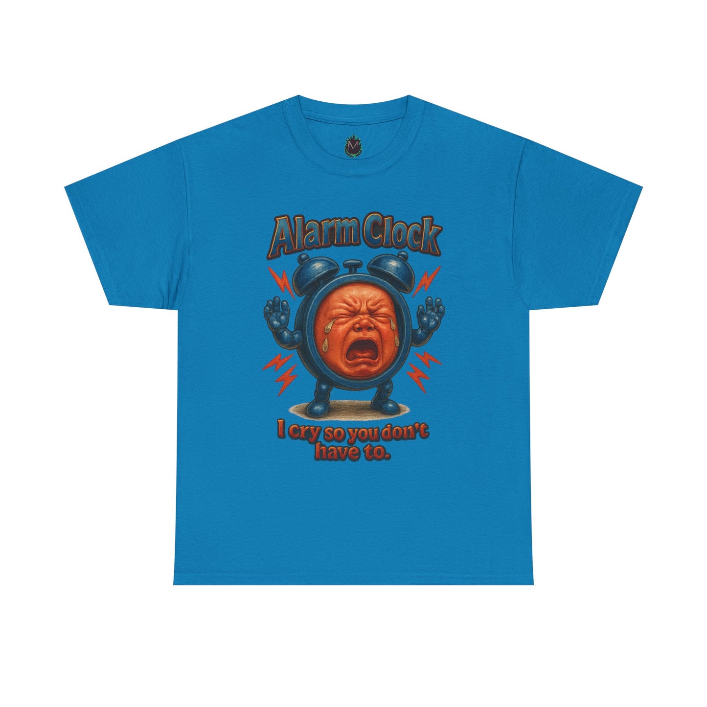 Alarm Clock Crying Baby Tee | Retro Cartoon Alarm Graphic