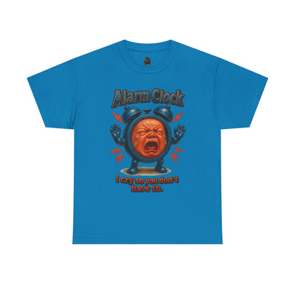 Alarm Clock Crying Baby Tee | Retro Cartoon Alarm Graphic