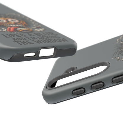 Phone Case — 'Life's a Blur and I'm Licking the Window' Funky Monster Graphic