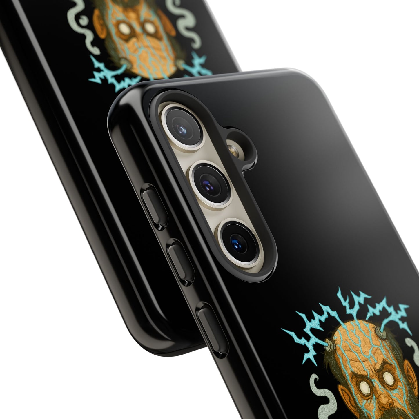 Phone Case — “I’m Not Charged Up… I’m Barely Contained” Electric Horror Design