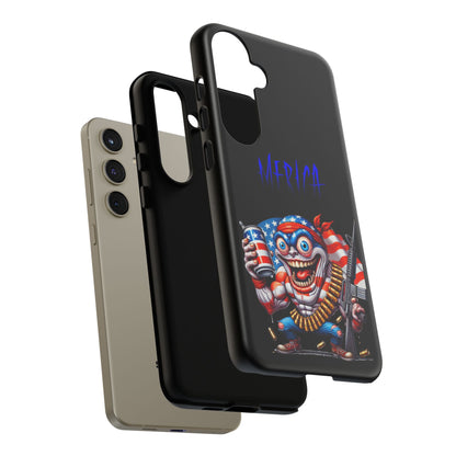 Phone Case — Patriotic 'Merica Clown with Flag, Beer & Rifle