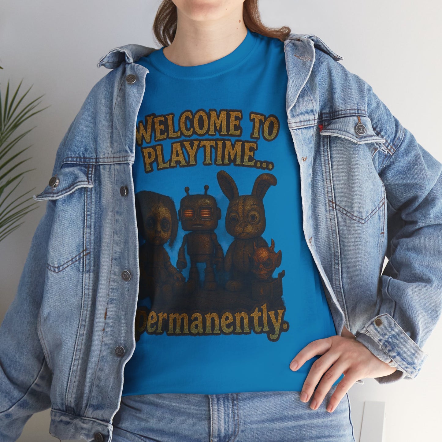 Welcome to Playtime Permanently T-Shirt | Creepy Animatronic Trio