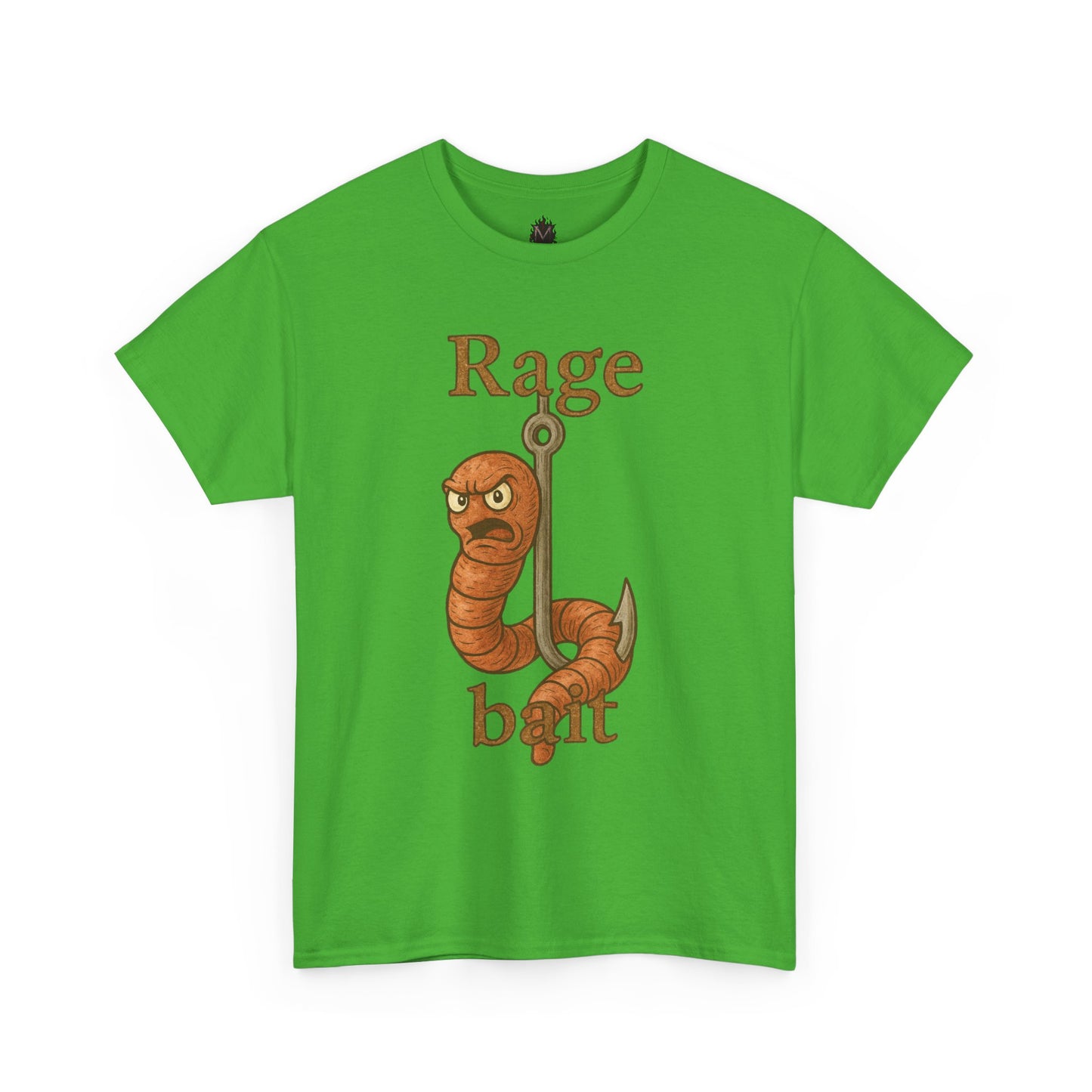 Rage Bait Worm T-Shirt | Angry Worm Fishing Hook Design